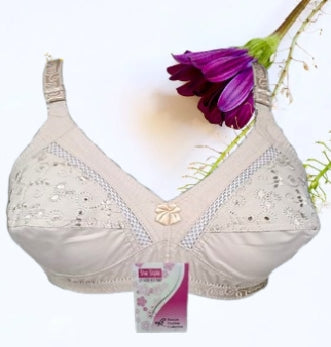 Shee_style Cotton bra full cup embroidery